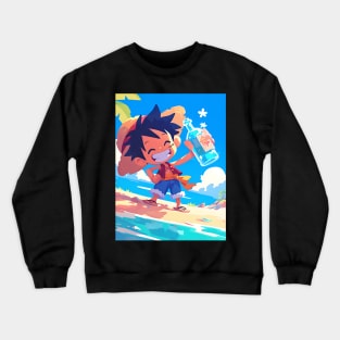 Pirate Odyssey: Anime-Manga Legacy, Mythical Islands, and Swashbuckling Excitement Crewneck Sweatshirt